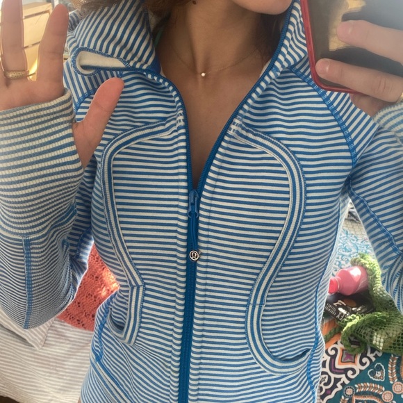 lululemon athletica Jackets & Blazers - Lululemon striped zip up sweater